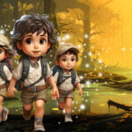 Les petits aventuriers curieux du village